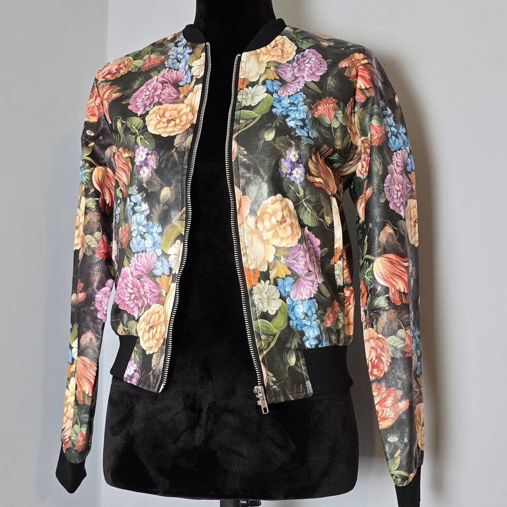 Jealous Tomato Floral Bomber Jacket Size S